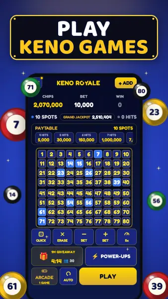 Keno Games: Live Jackpots screenshot 1